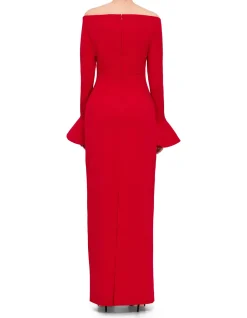 ANICA LS ROUND NECK MAXI DRESS