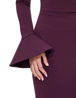 ANICA LS ROUND NECK MAXI DRESS