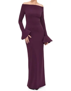 ANICA LS ROUND NECK MAXI DRESS