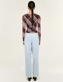 Anouk Mid Rise Straight Leg Denim Jeans