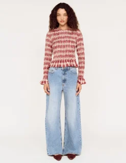ANOUK SHIRRED TOP