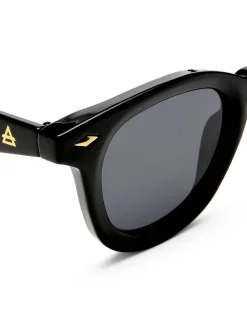 APERTURE BLACK ROUND SUNGLASSES