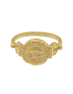 Apollo Sun Textured Medallion Ring