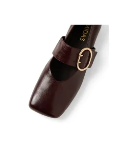 Apres Polished Buckle Strap Flats