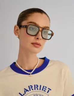 AQUARIUS HAVANA AVIATOR SUNGLASSES