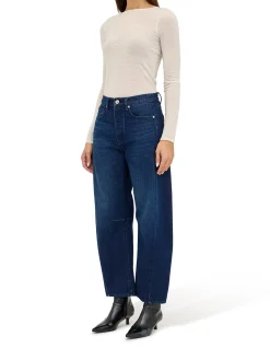 Arc Barrel Mid Rise Rigid Barrel Leg Jeans