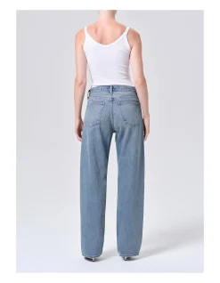 Arc Criss Cross Mid Rise Wide Leg Jeans