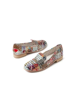 Ariah Laser Cut Patent Leather Loafers