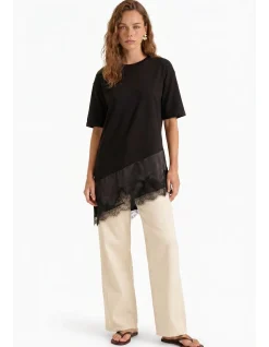 ARLO JERSEY LACE TEE