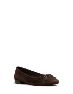 Armenia Hot Chocolate Suede Leather Ballet Flat