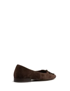 Armenia Hot Chocolate Suede Leather Ballet Flat