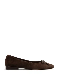 Armenia Hot Chocolate Suede Leather Ballet Flat