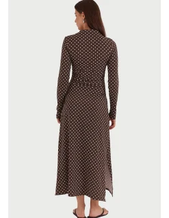 Ashini Long Sleeved Ruched Maxi Dress