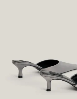 Ash Satin Mules