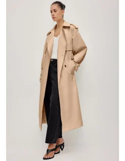 Aston Long Belted Trench Coat