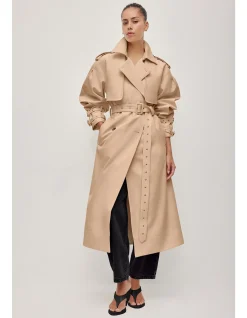 Aston Long Belted Trench Coat