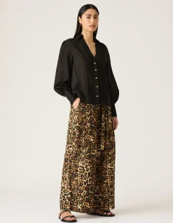 Astra Blouse Relaxed Fit Long Sleeve Black