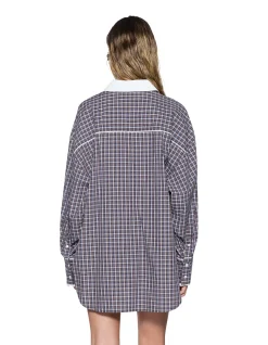 Astra Long Sleeve Shirt White Plaid