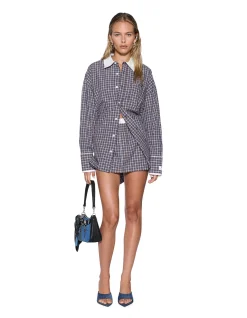 Astra Long Sleeve Shirt White Plaid