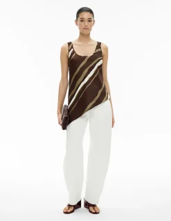 Asymmetrical Scoop Tank Top