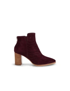Atchoo Ruched Block Heel Ankle Boots