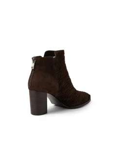 ATCHOO Textured Suede Block Heel Ankle Boots