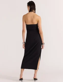 ATHENA HALTER MIDI DRESS
