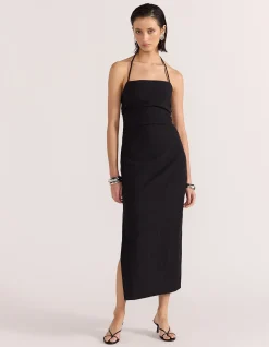ATHENA HALTER MIDI DRESS