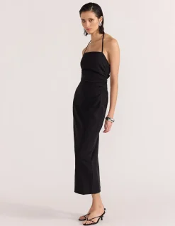 ATHENA HALTER MIDI DRESS