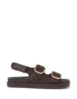 ATTICUS Ebony Pebble Leather Flatform