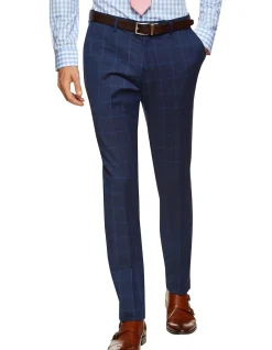 Auden Wool Suit Checked Trousers Navy