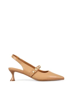 Audrey Kitten Heel - Tan