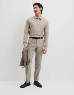 Australian Merino Long Sleeve Am Button Polo Knit