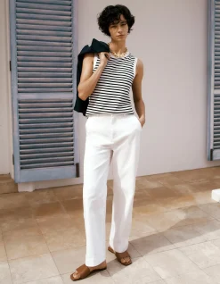 Australian Cotton Blend Denim Tailored Pant