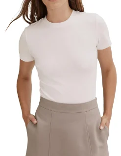 Australian Cotton Blend Fitted T-Shirt