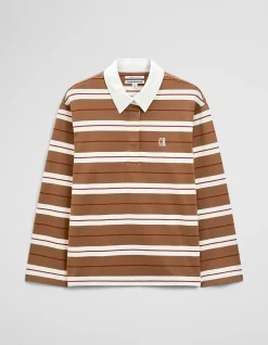 Australian Cotton Stripe Rugby Polo Sweat