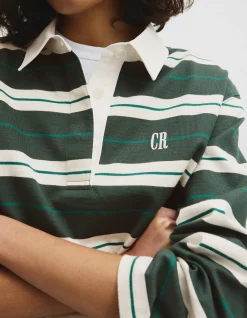 Australian Cotton Stripe Rugby Polo Sweat