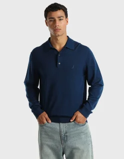 AUSTRALIAN MERINO BLEND L/S KNIT POLO