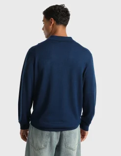 AUSTRALIAN MERINO BLEND L/S KNIT POLO