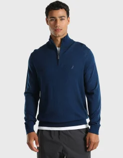 AUSTRALIAN MERINO BLEND 1/4 ZIP SWEATER