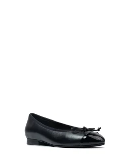 AVAH Black Premium Leather Ballet Flat