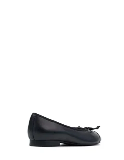 AVAH Black Premium Leather Ballet Flat