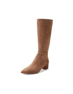 Axey Pointed Toe Suede Knee High Boots