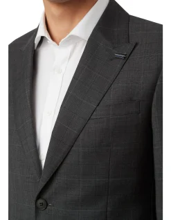 AYDRIAN TRADITIONAL CHECK WOOL SUIT JACKET