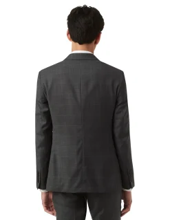 AYDRIAN TRADITIONAL CHECK WOOL SUIT JACKET
