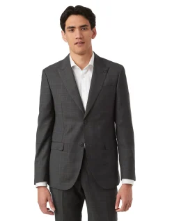 AYDRIAN TRADITIONAL CHECK WOOL SUIT JACKET
