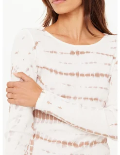 Ayla Chrissy Organic Rib Tie Dye Long Sleeve Top