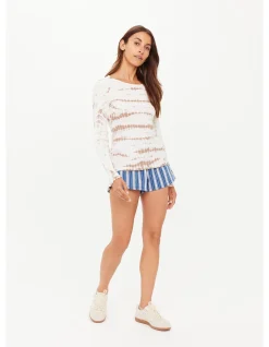 Ayla Chrissy Organic Rib Tie Dye Long Sleeve Top