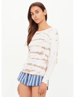 Ayla Chrissy Organic Rib Tie Dye Long Sleeve Top