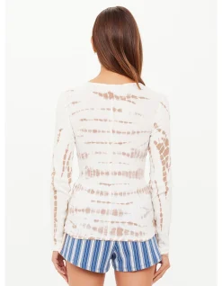Ayla Chrissy Organic Rib Tie Dye Long Sleeve Top